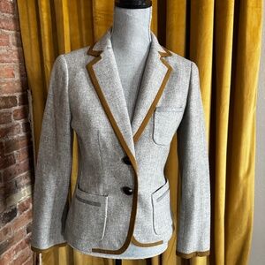 J.Crew Herringbone Professor Blazer. size8P